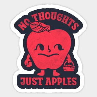 halloween for women - No thoughts just apples Sticker